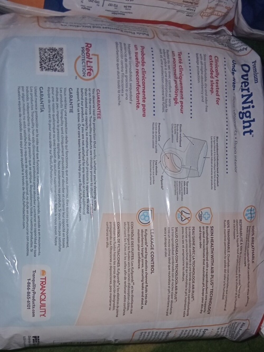 Tranquility Premium Overnight Underwear 2xl 4packs - Picture 3 of 3